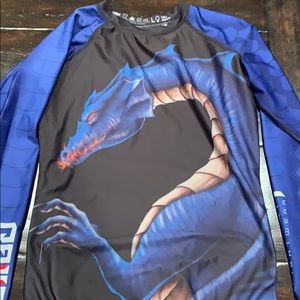 Raven Fightwear Blue Ranked Dragon Rash Guard